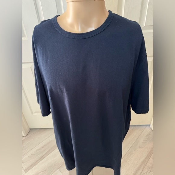 Vince T Shirt Sz XXL Mens Navy Blue Cotton Crew Neck Made In USA Short Sleeve - Picture 4 of 8